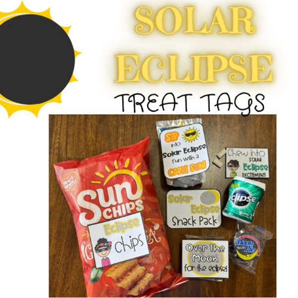 Solar Eclipse Treat Tags