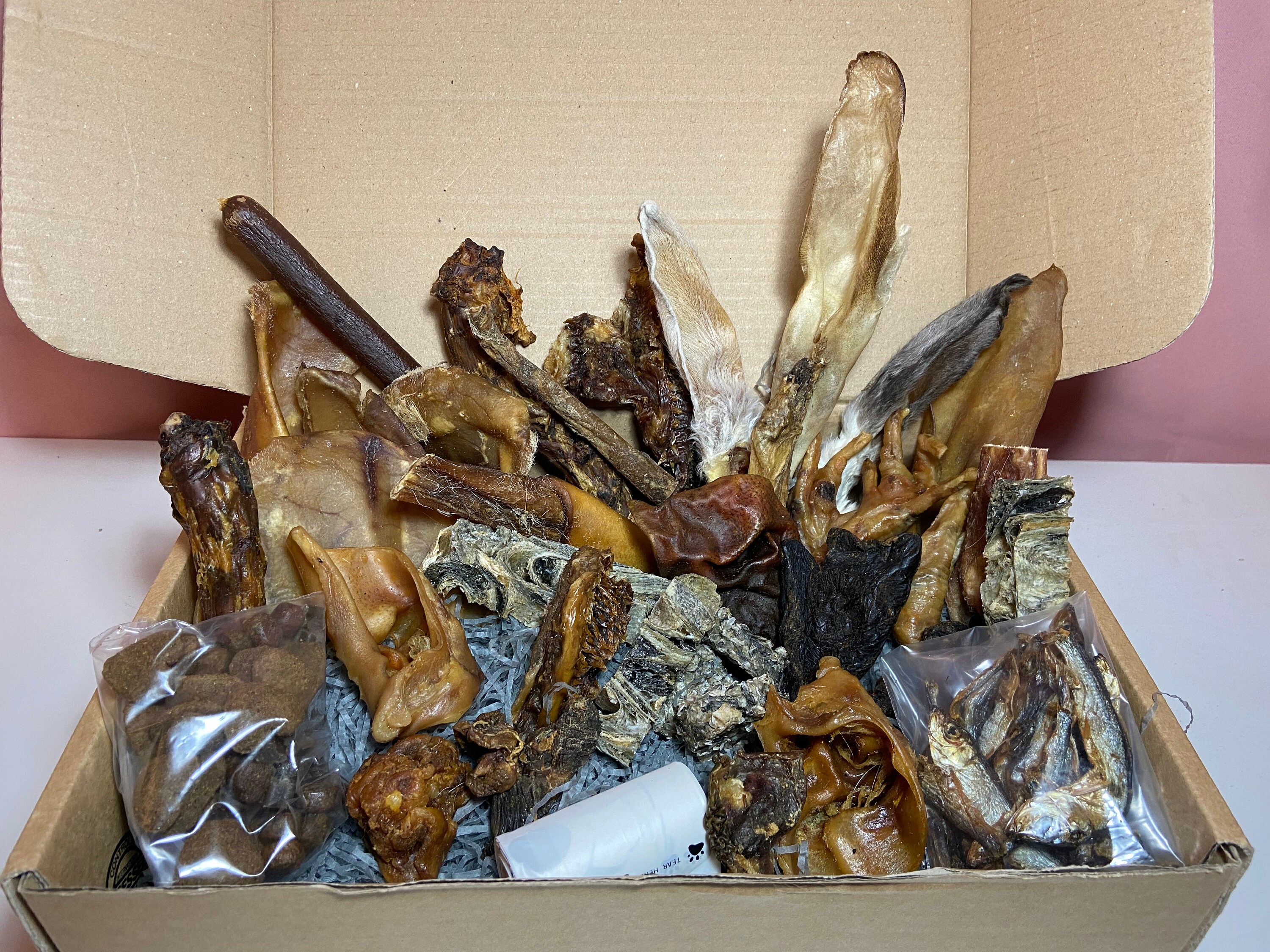 Large Natural Dog Treat Box Etsy