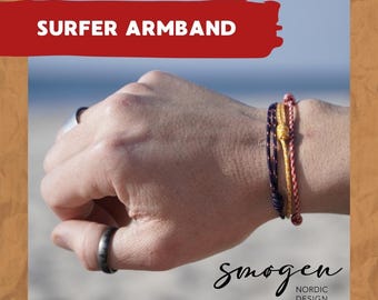 Wasserdichtes Surfer Armband | robustes Freundschaftsarmband | Surf Skate | langlebiges Bändchen Geschenk Partnerarmband Damen Herren