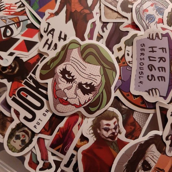 Pack of 8 - The Joker Waterproof Stickers