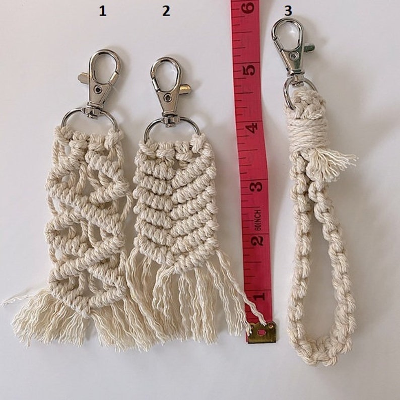 Purse Charm Boho Keychain Birthday Gift Mini Macrame Keychain Mini Wristlet