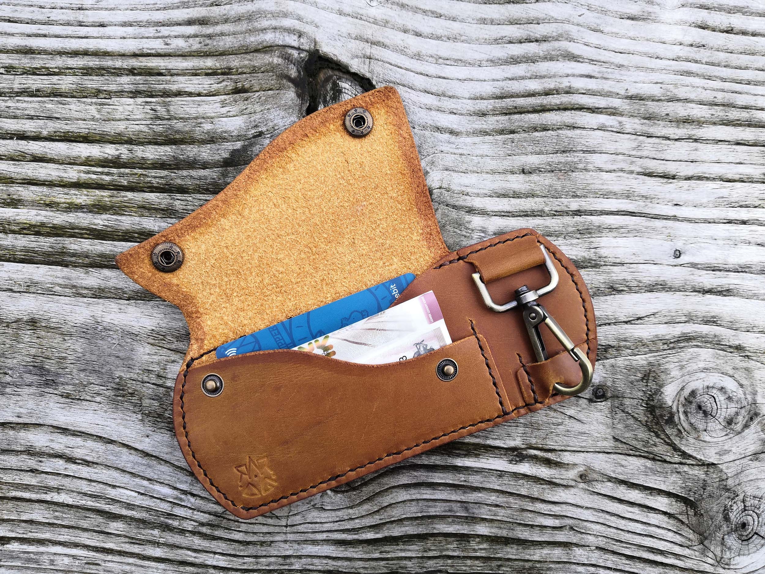 Leather Belt Wallet, Leather Key Holder, Belt key holder, Travel Wallet, Leather Small Wallet, Handmade Belt Wallet
