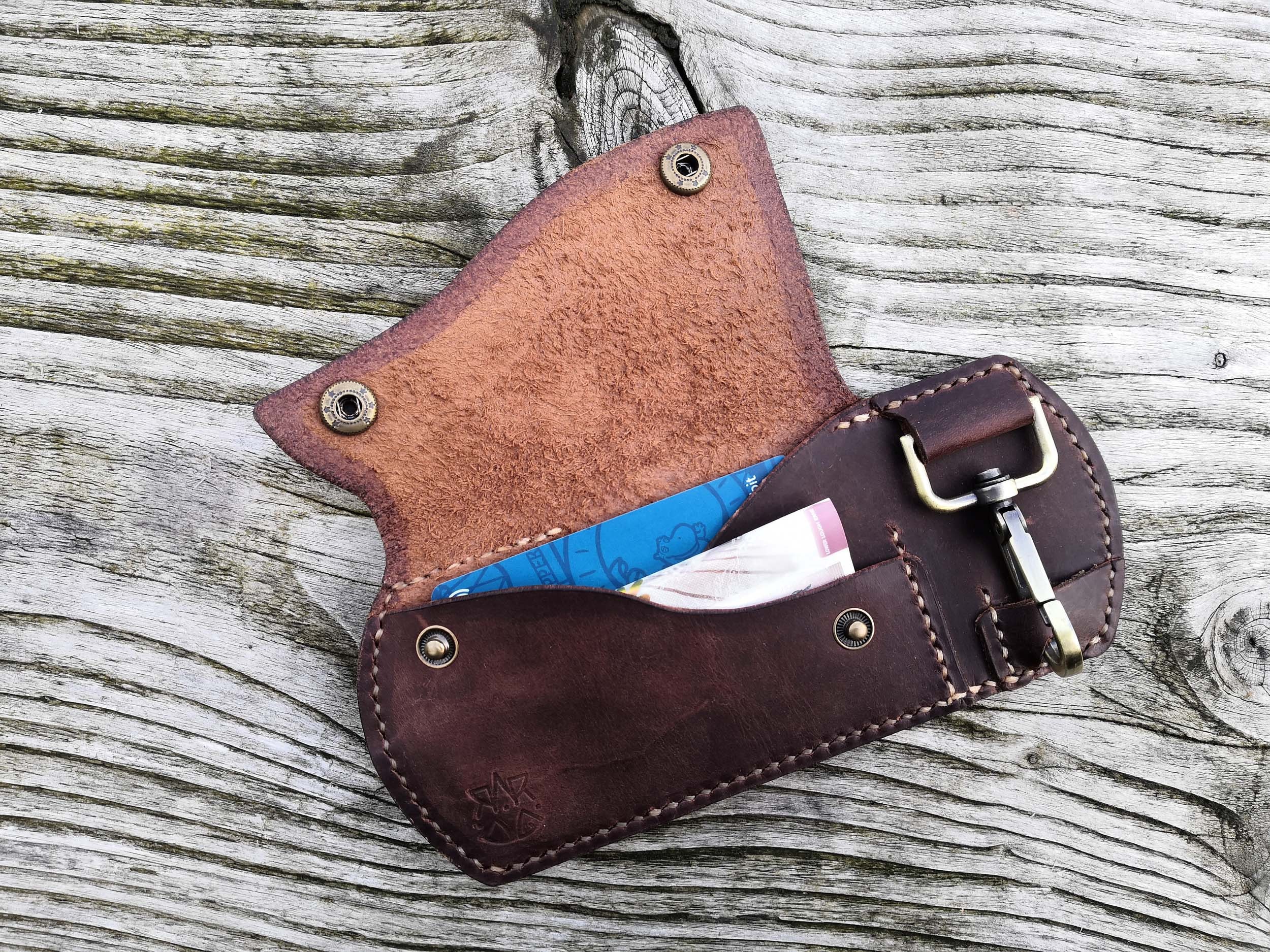 Leather Belt Wallet, Leather Key Holder, Belt key holder, Travel Wallet, Leather Small Wallet, Handmade Belt Wallet