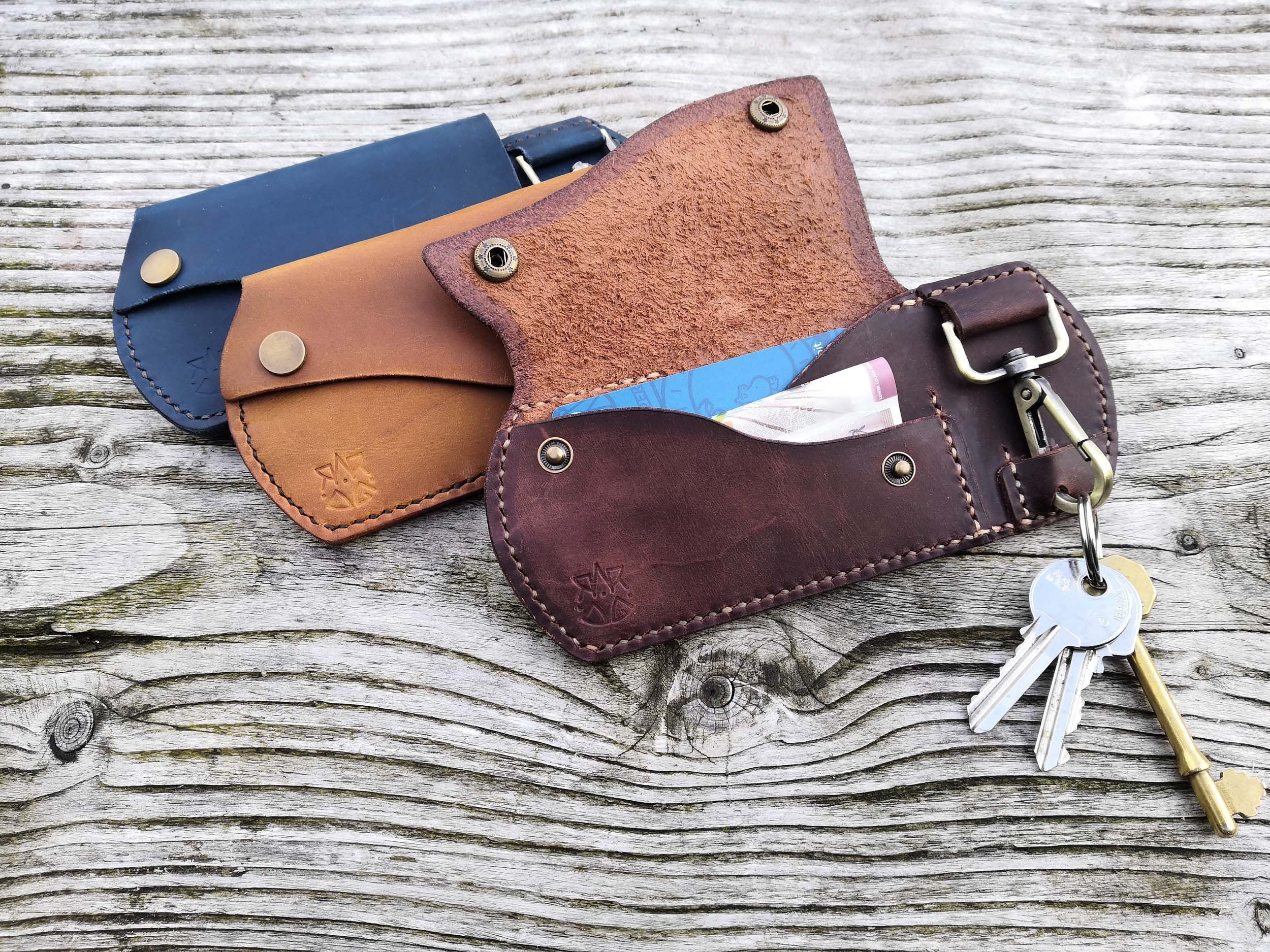 Leather Belt Wallet, Leather Key Holder, Belt key holder, Travel Wallet, Leather Small Wallet, Handmade Belt Wallet