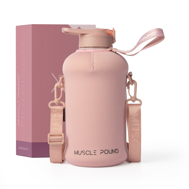 2 Liter Water Bottle With Sleeve and Covered Straw Lid BPA Etsy Canada