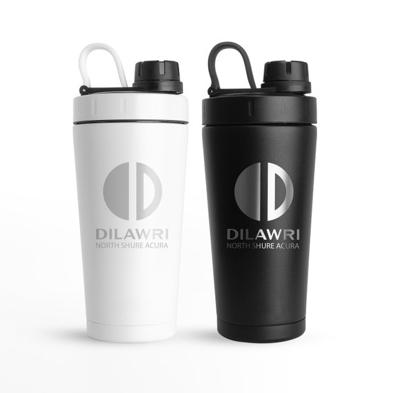 2 PACK Black and White Shaker Cup Insulated Stainless Steel Water