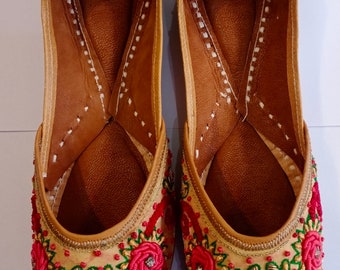 Rosa Madchen Khussa Schuhe Indischen Pakistan Schuhe Perlen Etsy