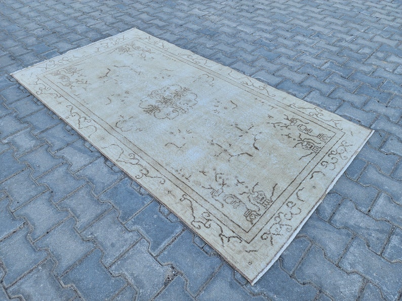 Turkish Rug 4x7 Hand Woven Oushak Kilims Bohemian Rugs Kitchen Small