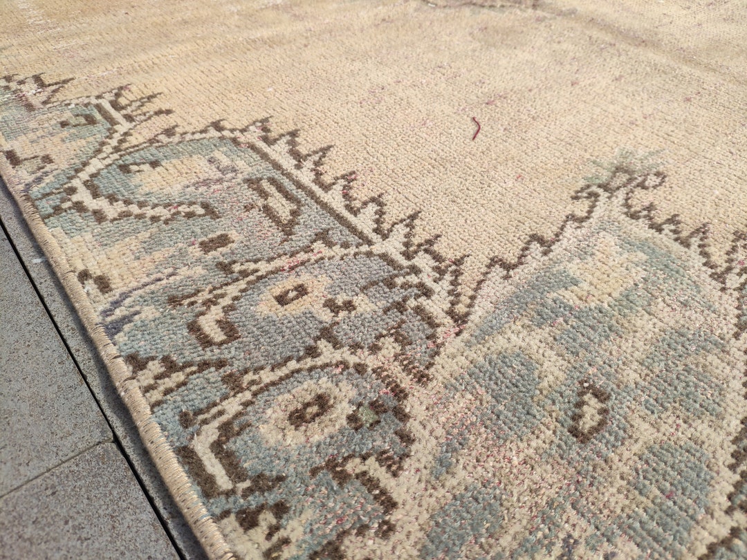 Naturel Beige Vintage Rug 4.13x8.20 Rug Bohemian Rug-bedroom Rug Rustic ...