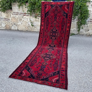 Wool Runner 3x9, Hand Knotted Runner Rug, Farmhouse Runner Rug, Oriental Runner Rug, Turkish Runner, Kitchen Runner Rug, Bohem Decor