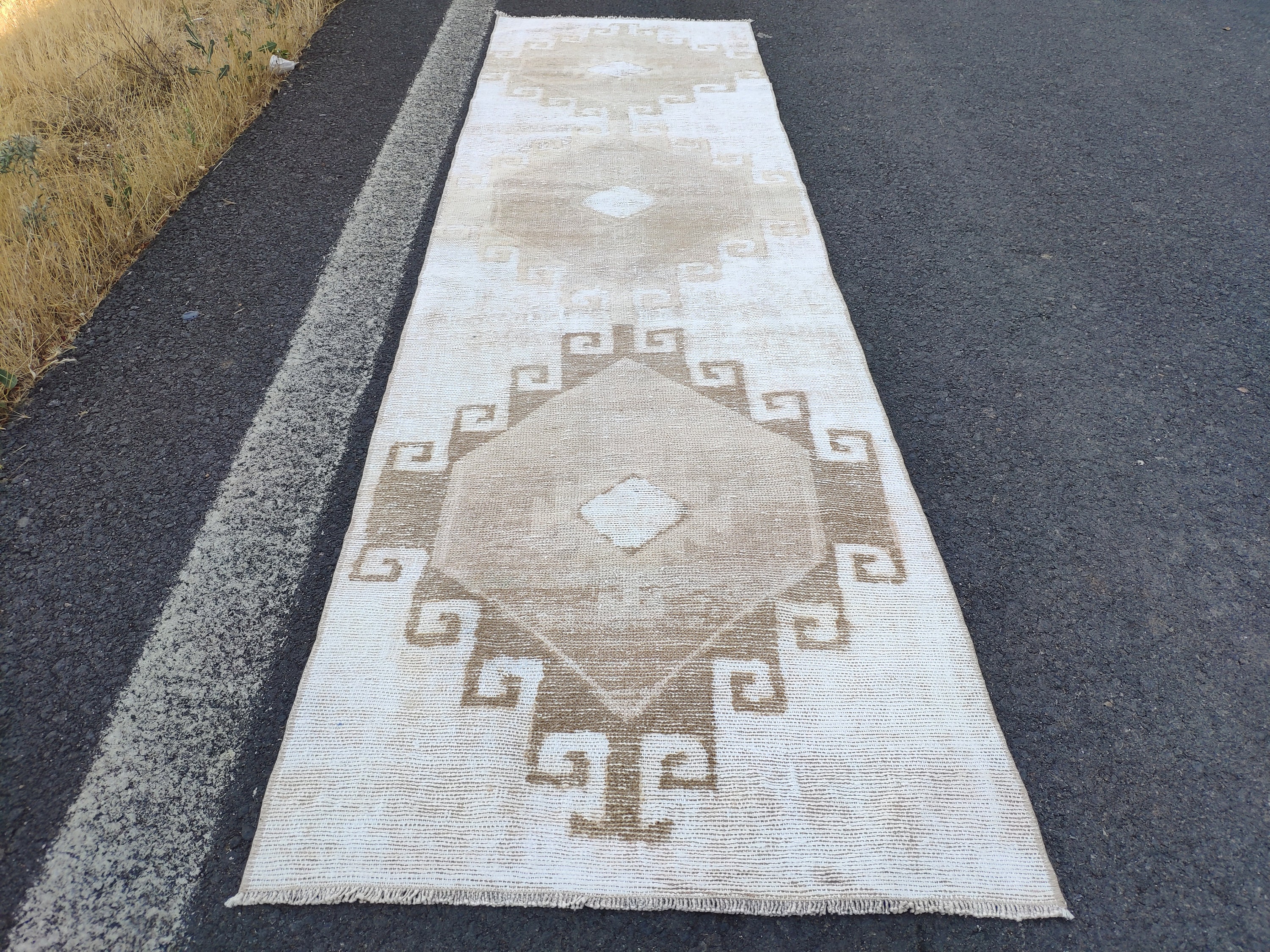 Neutral rug for kitchen 2.95x10.70 rug home decor vintage Etsy