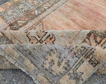 3x5 Turkish Rug, Wool Natural Rug, Pastel Vintage Rug, Rugs For Home Decor, Handcrafted Area Rug, Rustic Farmhouse Decor Rug