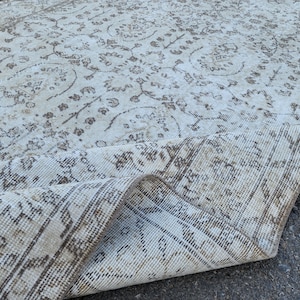 Wool Rug 6x9, Beige Rug, Vintage Rug, Home Decor Rug, Turkish Area Rug, Antique Rug, Wool Rug, Oriental Rug