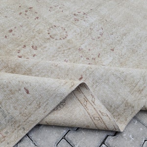 Wool Neutral Rug 7x10, Turkish Rug Beige, Rugs For Bedroom, Hand Knotted Rug, Home Decor, Traditional Rug, Bohem Decor Rug, Wool Decor Rug
