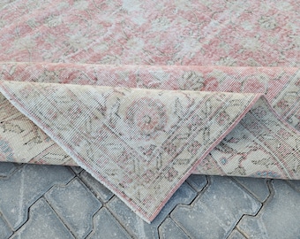 200x300 Handgewebter Teppich: Türkiser Teppich im Vintage Stil