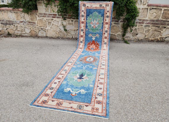 ティファニーブルーの上品メダリオン　ヴィンテージトルコラグ　No.626 ティファニーブルーの上品メダリオン ヴィンテージトルコラグ No.626