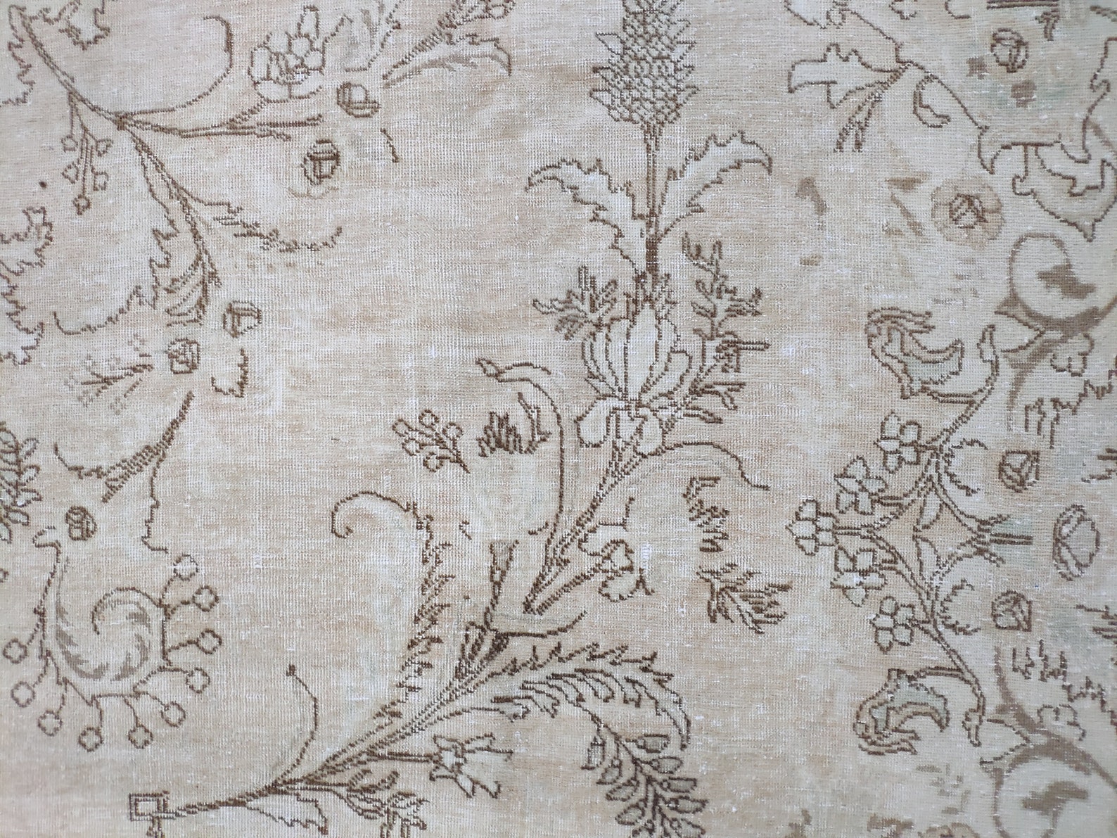 9x12 neutraler Teppich handgewebter Blumen-Design | Etsy