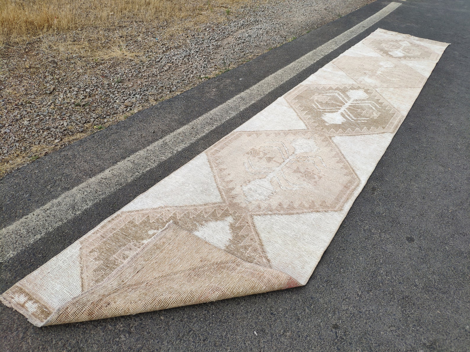 Neutral long runner rug 2.82x16.27 rug boho decor runner Etsy