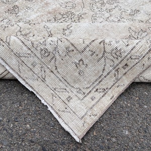 Muted Teppich 150x250, Oushak Teppich Beige, Esszimmerteppich, Wollteppich, Türkischer Teppich, Boho Teppich