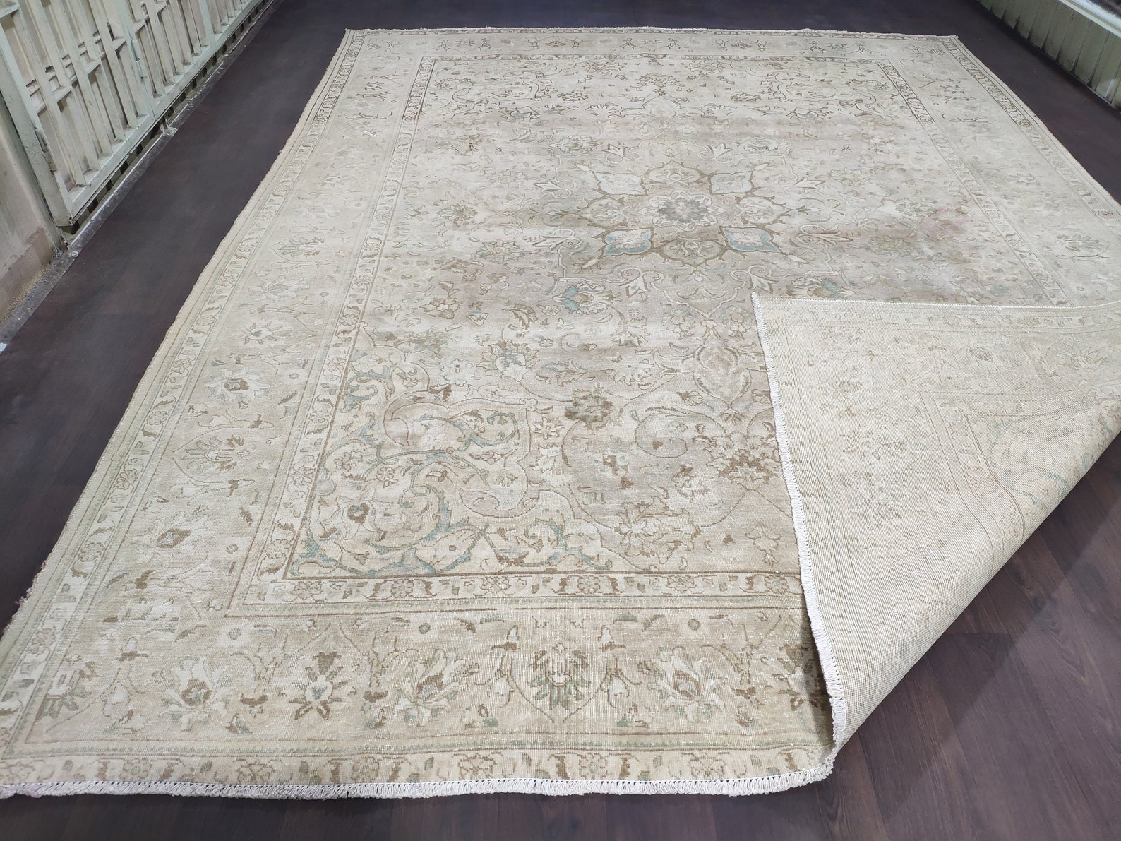 9x12 large area rug neutral boho handcrafts bedroom and Etsy