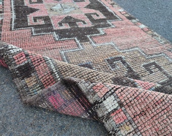 3x10 kithcen vintage rug runner- Turkish area vintage runner rug- herki runner rug for kitchen or hallway- wool on wool runner rug