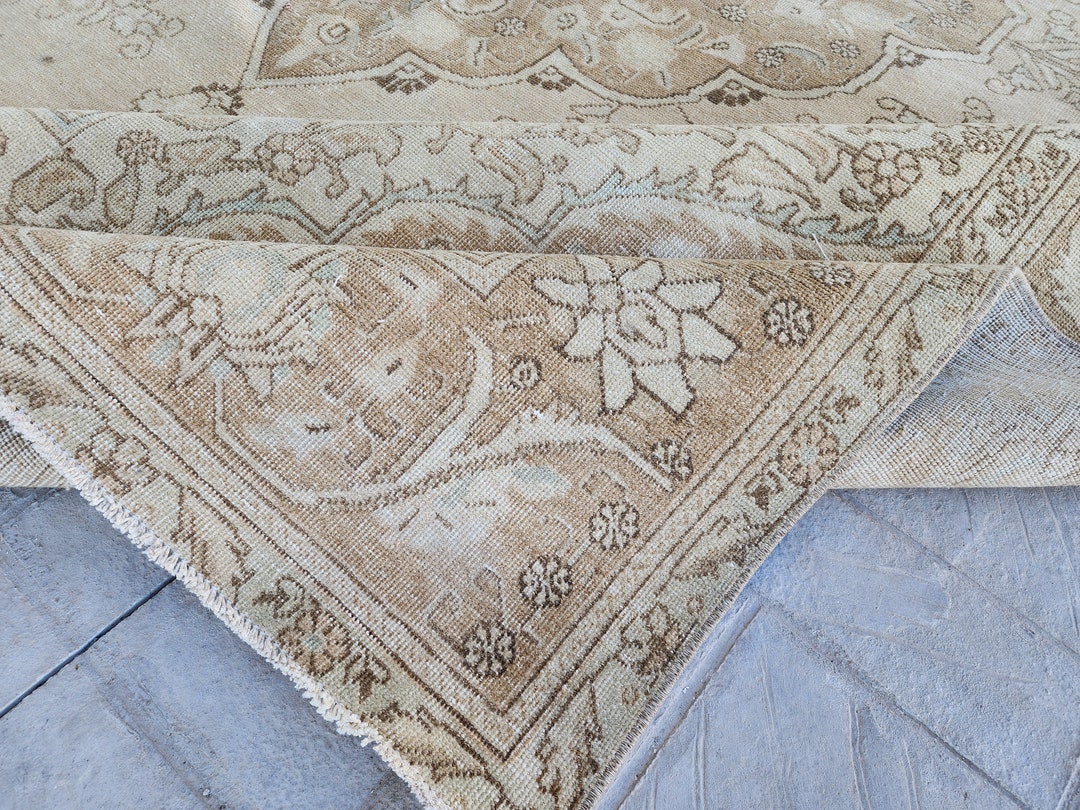 Oushak Rug, 9x12 Rug, Hand Knotted 9x12 Rug, Turkish Rug Large Beige, Traditional Rugs for Home