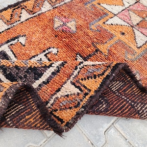 3x10 Herki Runner Rug, Vintage Runner Rugs, Hallway Runner Rug, Turkish Rug Runner, Rustic Runner Rug, Rugs For Kitchen