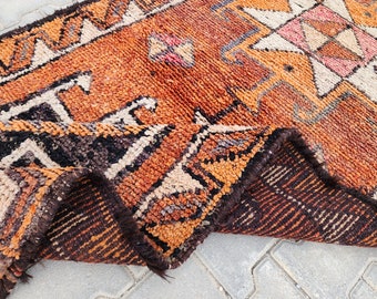3x10 Herki Runner Rug, Vintage Runner Rugs, Hallway Runner Rug, Turkish Rug Runner, Rustic Runner Rug, Rugs For Kitchen