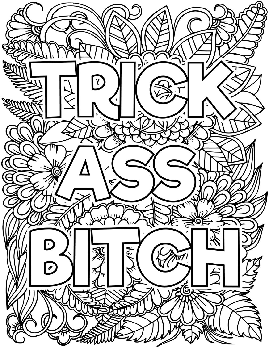 Adult Coloring Pages Swear Words Classic Shit Edition | Etsy