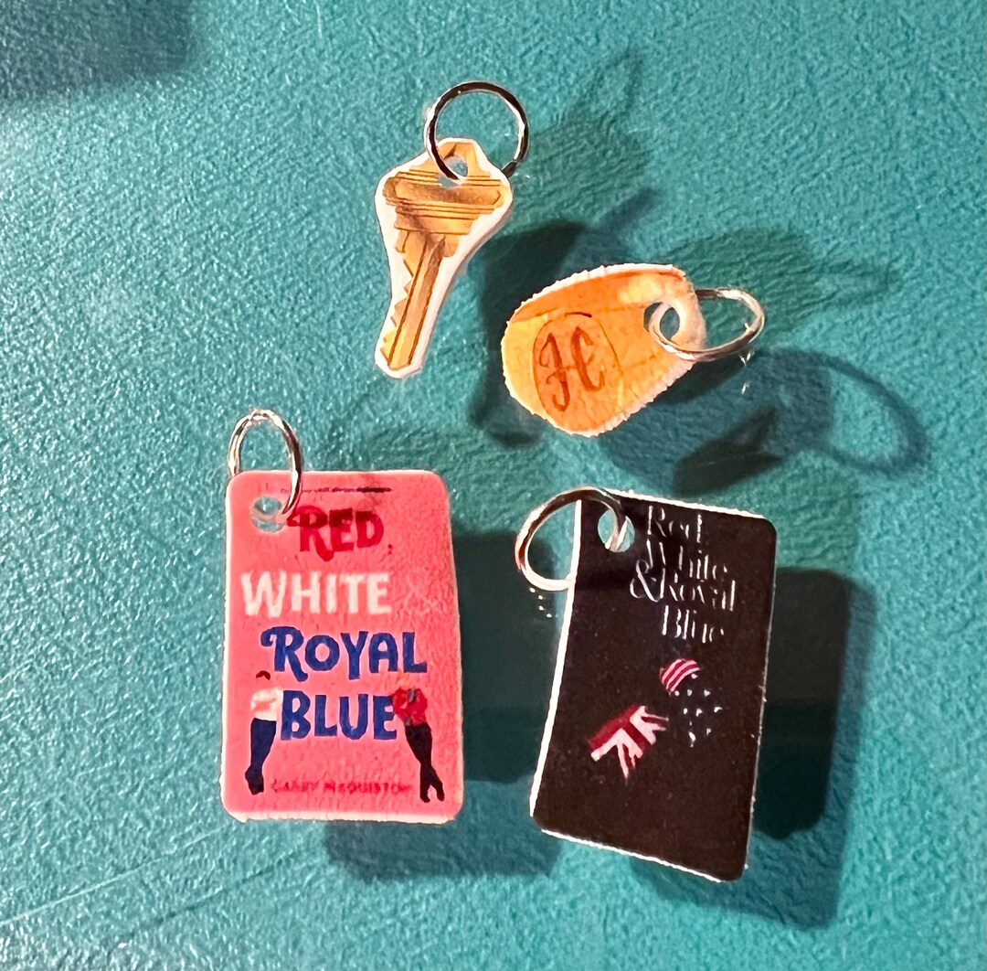 RWRB Red White Royal Blue Plastic Charms Keychain Etsy