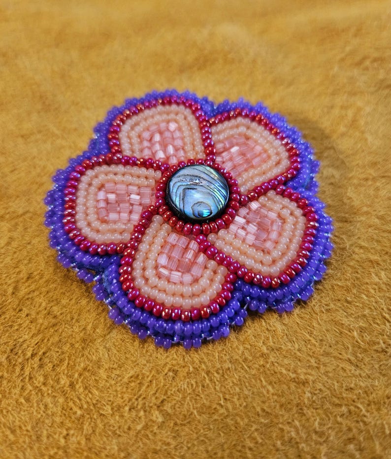 Pink Pinwheel Floral Pin Etsy Canada