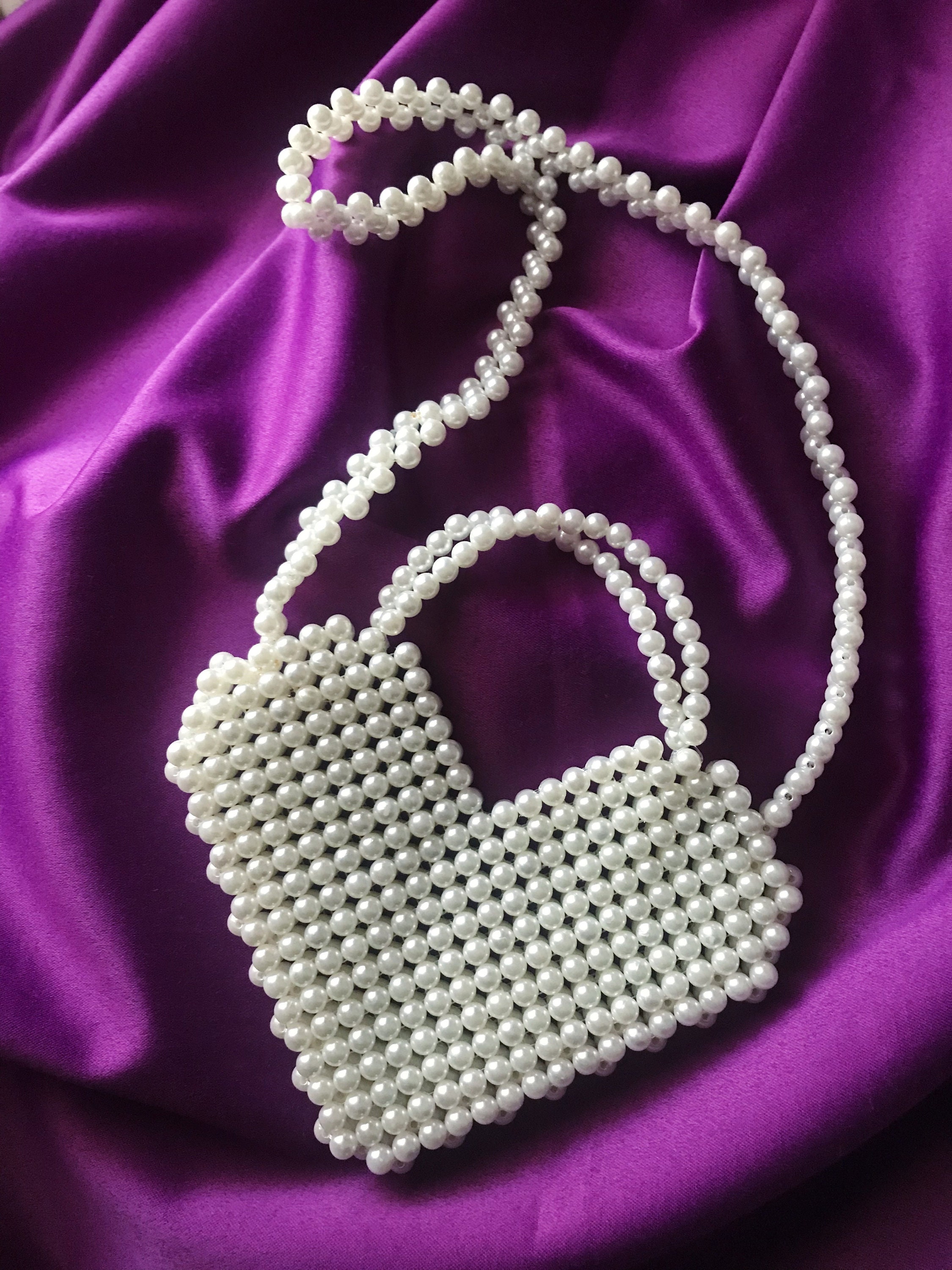 Heart beaded bag hotsell