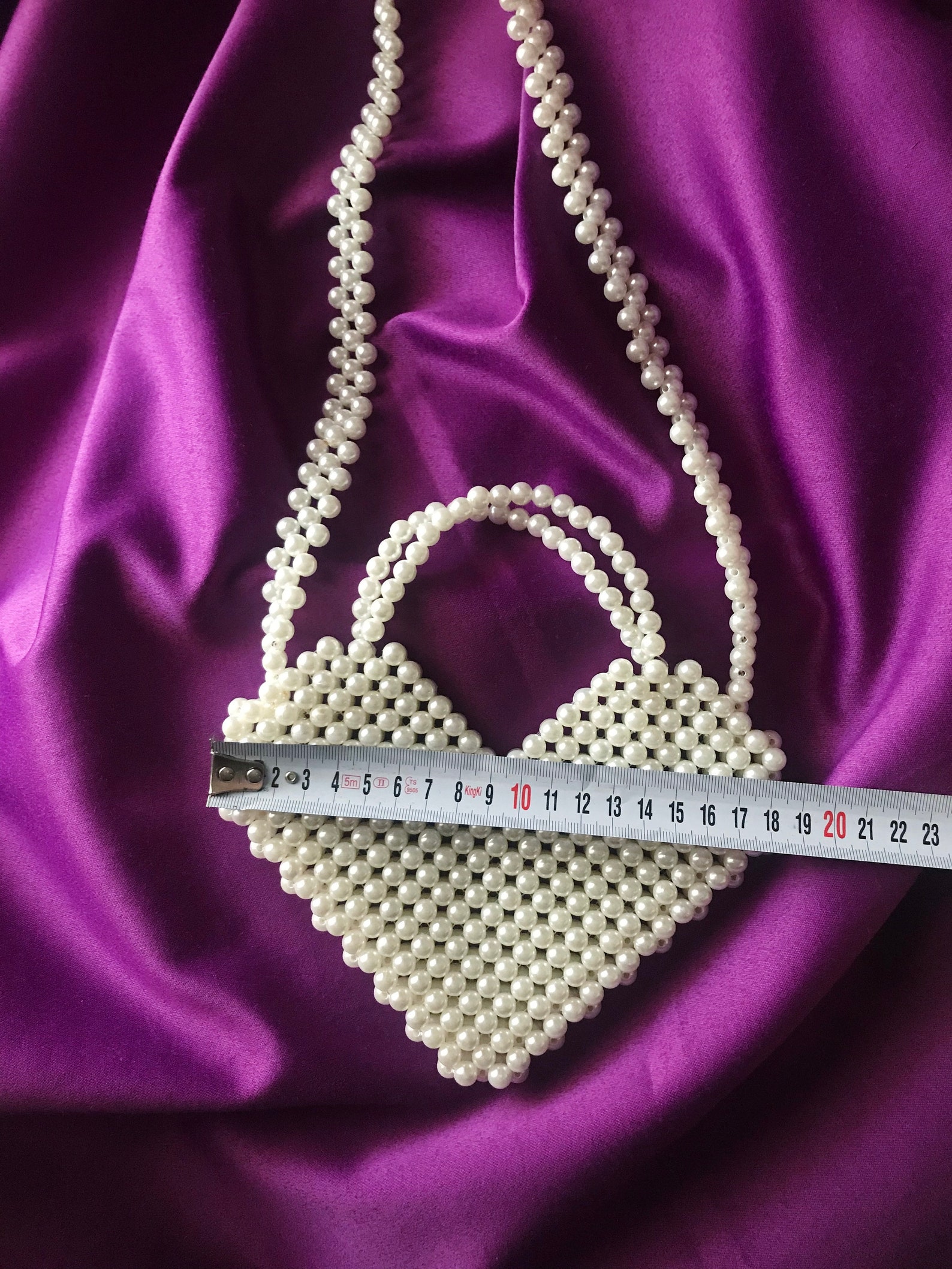 Heart Pearl Bead Bag Pearl Purse Pearl Bag White Evening - Etsy