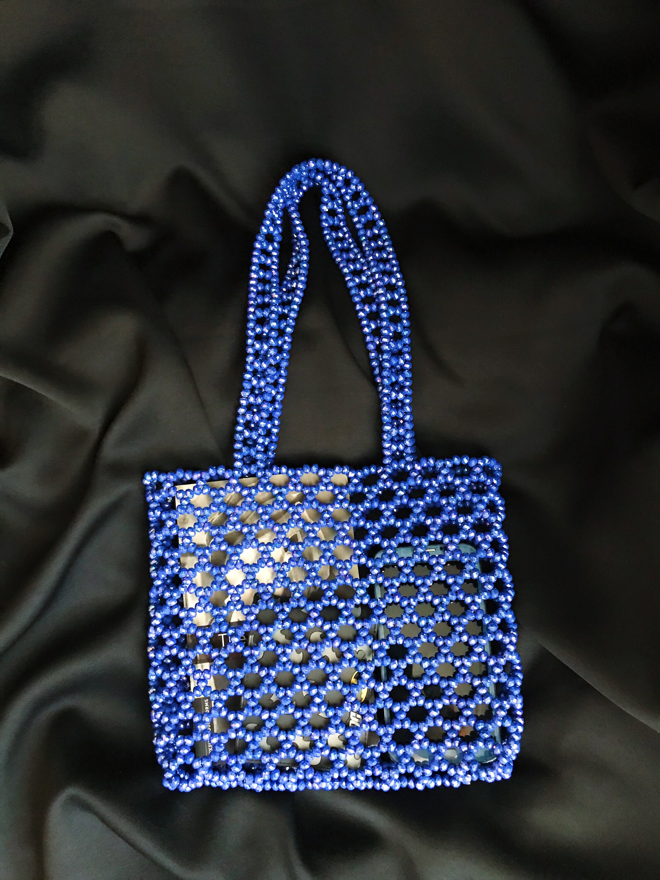 Bags  Handmade Beaded Glass Crystal Bag Vintage Crystal Mini Bag