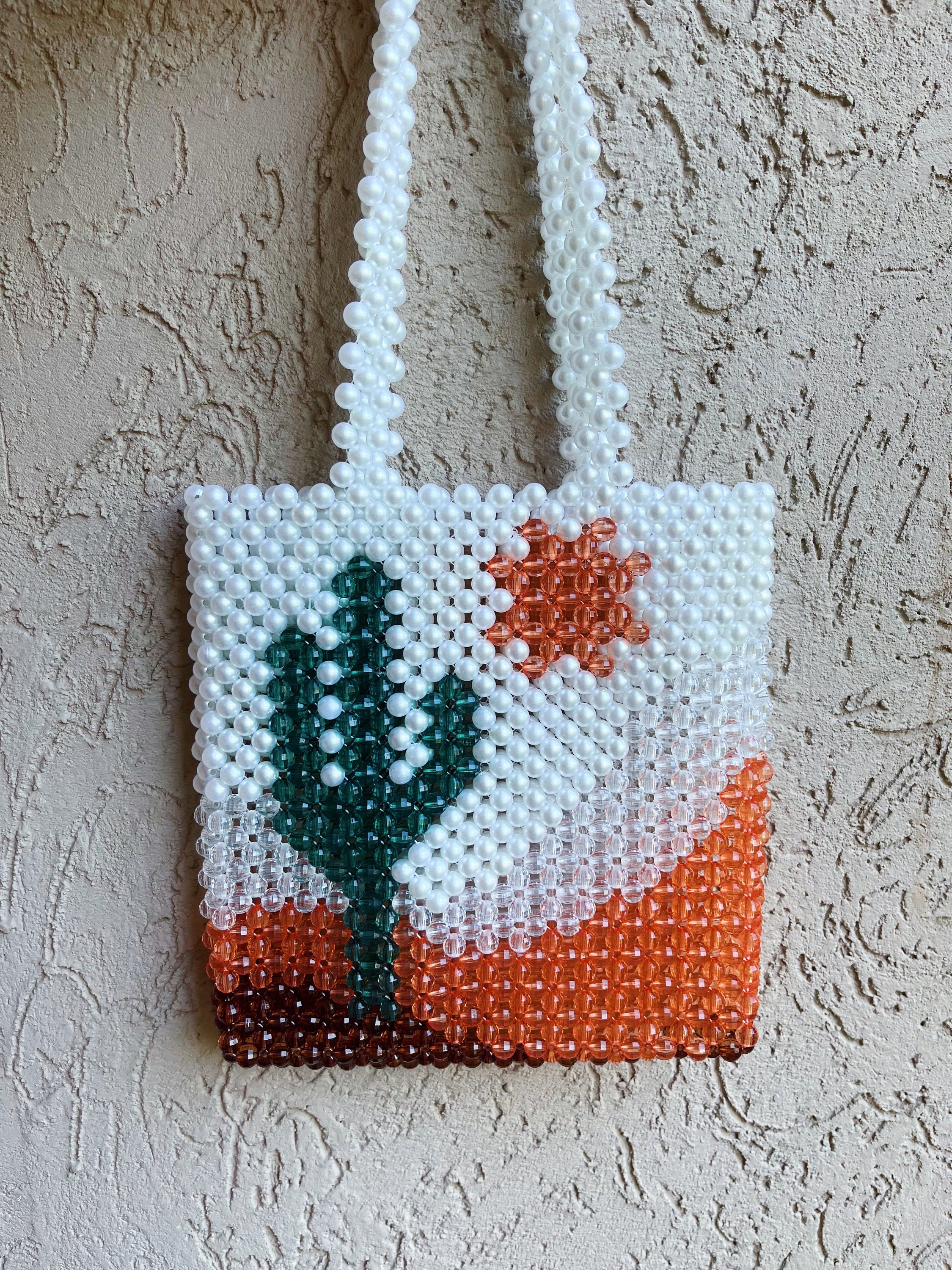 Handmade Crystal Beaded Cactus Shoulder Bag, Sun Bead Bag - Etsy
