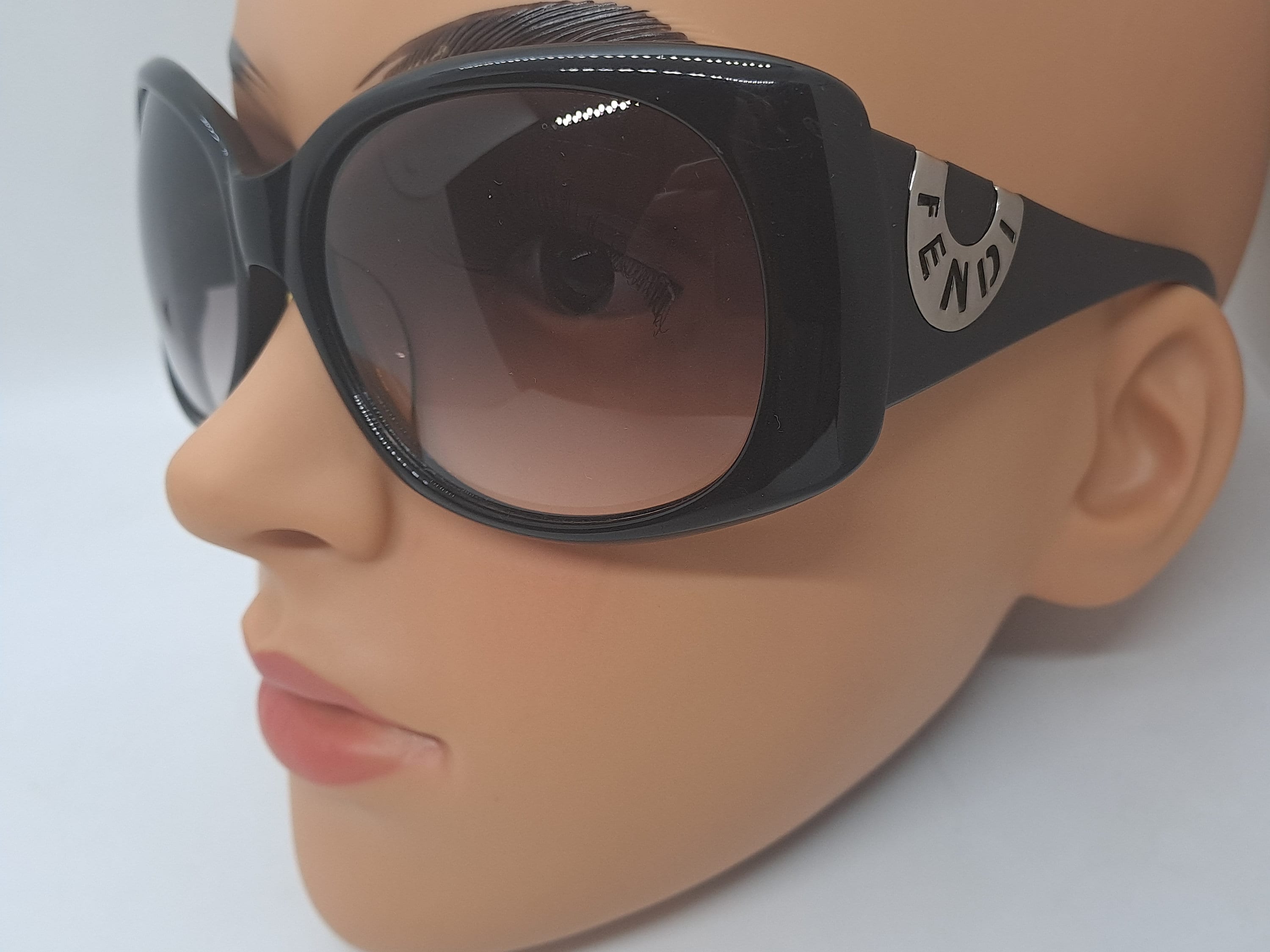 Fendi Cold Insert Sunglasses Vintage Never Used Condition Sliver Cosmetic Metal Frame Rarely Reachable Eyewear Etsy
