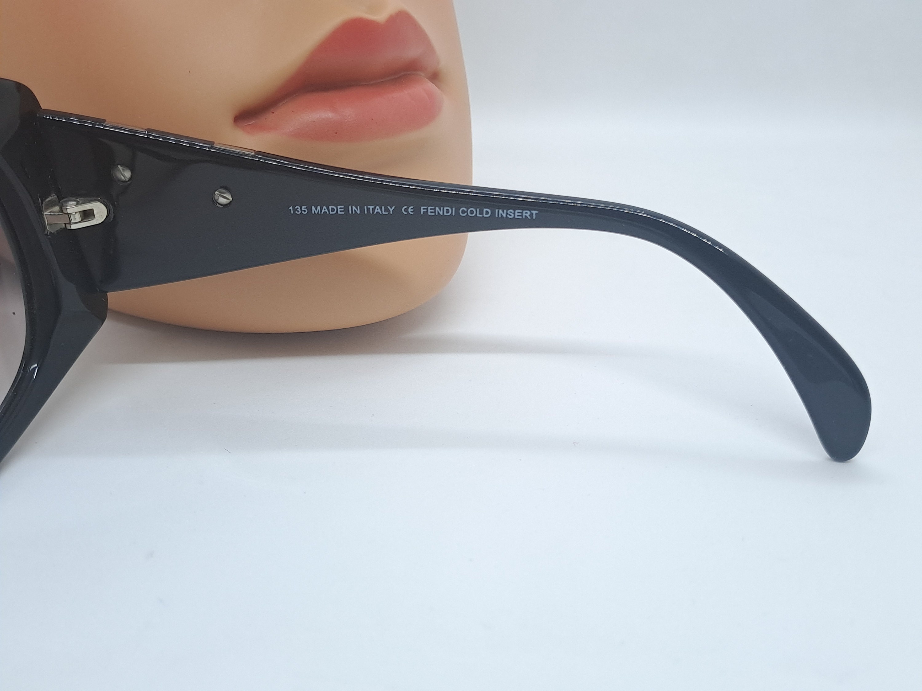 Fendi Cold Insert Sunglasses Vintage Never Used Condition Sliver Cosmetic Metal Frame Rarely Reachable Eyewear Etsy