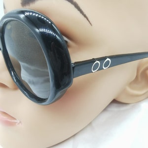 Seltene PERSOL Patent Meflecto 1308 RATTI Schwarz Original Oval Ultra Vintage Sonnenbrille Italien 60s