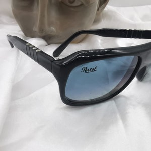Vintage PERSOL 6286 Meflecto RATTI Schwarz Original Männer Sonnenbrille Italien 80er Jahre