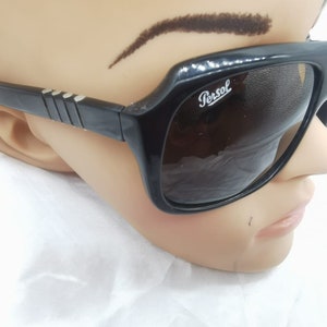 Vintage PERSOL 6286 Meflecto RATTI Schwarz Original Männer Sonnenbrille Italien 80er Jahre