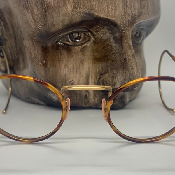 Antique very Old Jewish luxury Eyeglasses, Round, Wire Rim Gold Frames, NOS 20s