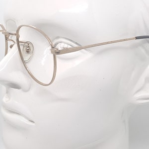 Very Rare Oval Optical Frame Joice Eyeglasses Gold Metal  Men Women Vintage French