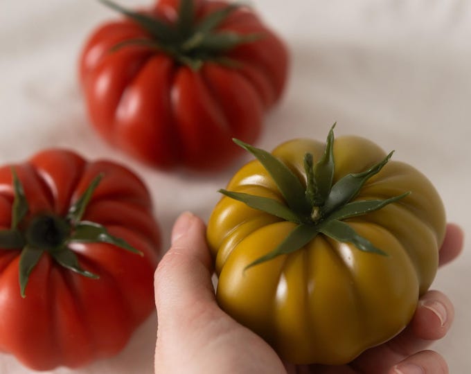Tomato Candles, Food Candles, Real Fruit Vegetables Candles, Garden Lover Gift, Handmade Beeswax Candles Table Centerpiece