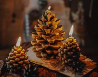 Large Beeswax Cone Candles