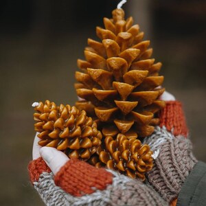 Large Beeswax Cone Candles image 2