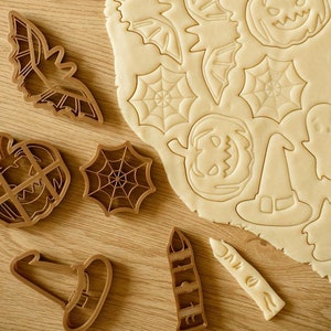 Halloween Cookie Cutters, Pumpkin Cookie Cutter Set, Cookie Stamp, Halloween Gift Box, DIY Cookie Kit, Ghost Finger Cookie Cutter