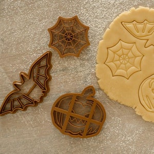 Halloween Cookie Cutters, Pumpkin Cookie Cutter Set, Cookie Stamp, Halloween Gift Box, DIY Cookie Kit, Ghost Finger Cookie Cutter