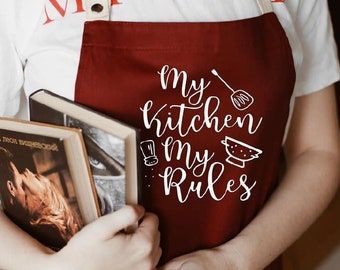 Express Your Love Through Cooking: Apron for Mother, Cooking Gift, Custom Kitchen Apron - Ideal for Mother's Day
