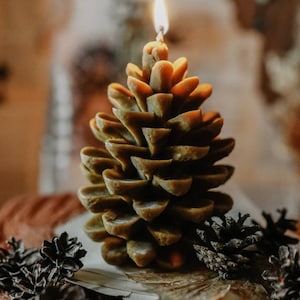 Large Beeswax Cone Candles image 4