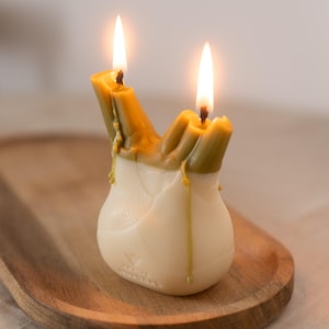Fennel Candles, Food Candles, Real Fruit Vegetables Candle, Beeswax Candles Table Centerpiece, Unique Candles, Decorative Candles